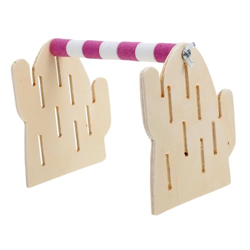 VILLFUL Holz-Vogel-trainingsständer Für Papagei Mit Sitzstange Stabiler Tischständer Aus Naturholz Für Vogel-Spielzeug Und Training von VILLFUL