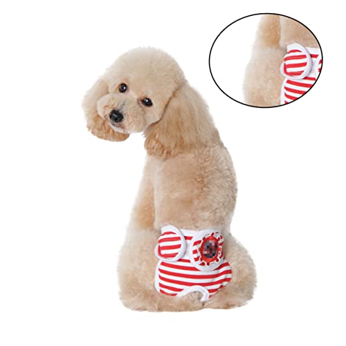 VILLFUL Pet Safety Pants für Hunde Verstellbare Gestreifte Menstruationshose für Weibliche Hunde Rot S Hygienisch Bequem und Schützend für Zuhause VILLFUL Pet Safety Pants für Hunde Verstellbare Gestreifte Menstruationshose für Weibliche Hunde Rot S Hygienisch Bequem und Schützend für Zuhause von VILLFUL