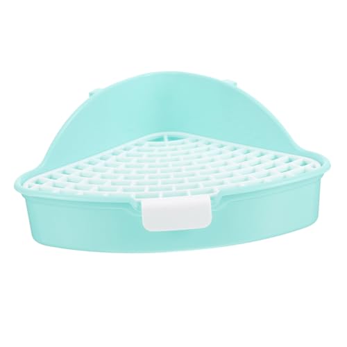 VILLFUL Pet Toilet Training Aid Dreieckige Kaninchen Toilette aus Langlebigem Kunststoff Abnehmbar für Einfache Reinigung Platzsparend für Kleine Haustiere für Eckbereiche zur Effektiven von VILLFUL