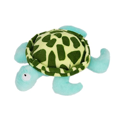 VILLFUL Plüsch Schildkröte mit Geräusch Kreatives Kauspielzeug für Hunde Sicheres Beißspielzeug aus Hochwertigem Material Zähneputzen Grün von VILLFUL