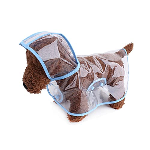 VILLFUL Hunderegenmantel Transparente Haustierregenkleidung Für Kleine Hunde Katzen Größe S Mit Tragetasche von VILLFUL