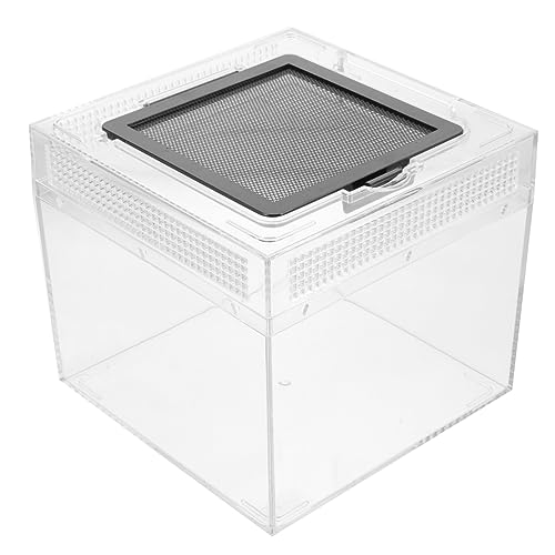 VILLFUL Reptilienbox für Eidechsen Transparente Lebensraum Inkubator für Schildkröten und Kleine Gehege Atmungsaktiv zu Reinigen für Haltung von VILLFUL