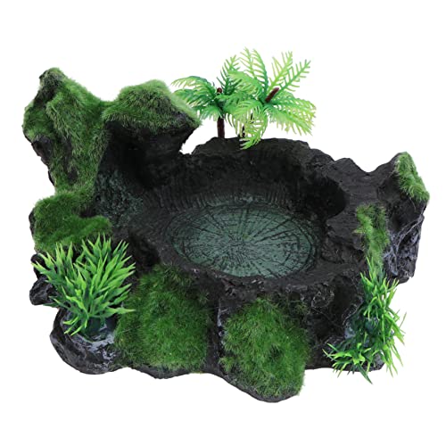 VILLFUL Resin Reptilien Futternapf Große Futter und Wasserschale Umweltfreundlich Glatte Oberfläche Für Schildkröten Eidechsen Haustiere von VILLFUL