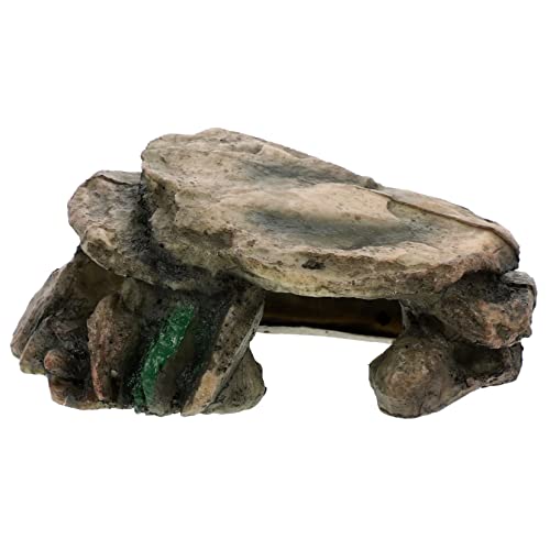 VILLFUL Lebensechte Harz Einsiedlerschildkröte Höhle Terrarien Kletterhandwerk Für Reptilien Geckos Miniaturlandschaft von VILLFUL