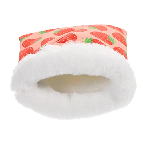 VILLFUL Schlafsack Für Hamster Spielzeug Igel Zubehör Wintertasche Für Hamster Chinchilla-versteck Häschen Warmer Käfig Hamsterbett Baumwolle Hamsterversteck Hase Rot Oxford-Stoff Tier von VILLFUL