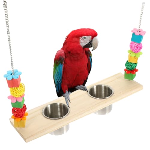 VILLFUL Papagei Schaukel Spielzeug Vogel Schaukel Feeder Vogel Sitzstange Spielzeug Für Haustier von VILLFUL