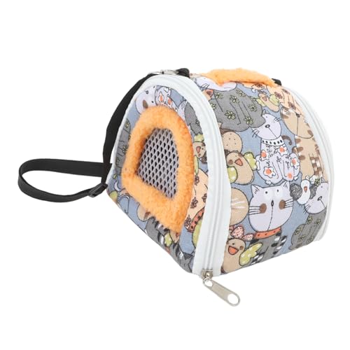 VILLFUL Tragbare Hamster Tragetasche mit Großem Fassungsvermögen Atmungsaktiv und Leicht zu Reinigen mit Verstellbaren Schultergurten für Bequemen Transport von Kleintieren Wie Hamstern von VILLFUL