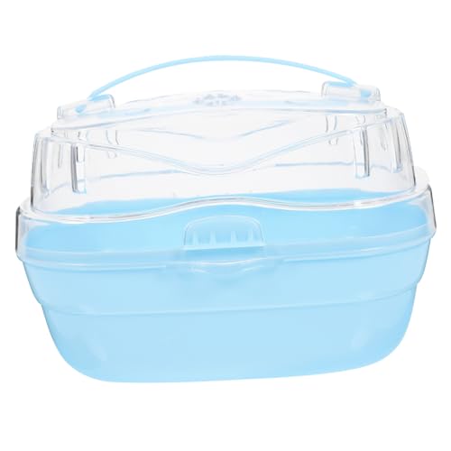 VILLFUL Hamsterträger Transportkäfig Für Kleine Haustiere Mit Griffdesign Aus Robustem Pp-Material Tragbar Für Reisen Oder Tierarztbesuche Mit Transparenter Sichtbarkeit Und Guter von VILLFUL