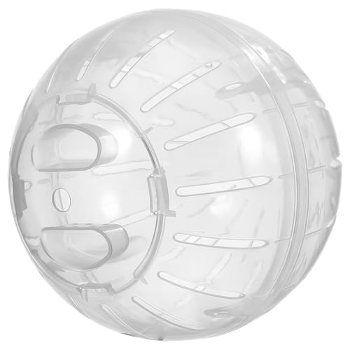 VILLFUL Transparente Hamster Laufkugel mit Belüftung Leichter Aufbau Waschbar für Kleine Haustiere Reibungsloses Gleiten als Kleines für Innenbereich Weiß von VILLFUL