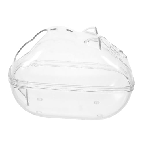 VILLFUL Transparenter Hamster Badewannenbehälter für Kleintiere Vielseitige Sandbad Toilette mit Einfachem Reinigungssystem Geeignet für Zwerghamster und Rennmäuse Platzsparendes Design von VILLFUL