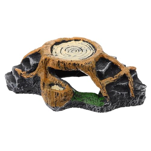 VILLFUL Turtle Basking Platform Resin Aquarium Schildkröten Rampe für Wasserschildkröten Terrarium Außengehege Langlebig Vielseitig für Landteil und Wasserbereich von VILLFUL