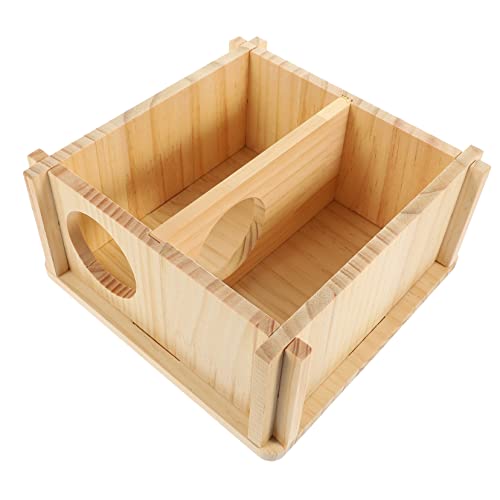 VILLFUL Hamsterholzhütte Für Meerschweinchen Holzversteck Für Hamster Hamsterhaus Aus Holz Hamsterholznest Spielzeug Für Kleine Haustiere von VILLFUL