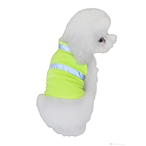 VILLFUL Hundekleidung Fluoreszierende Hundebekleidung Einstellbar Trageschlaufe Für Kleine Hunde Winterkleidung Orange Jacke Orangefarbener Mantel Hundeweste Nachts Arbeit von VILLFUL