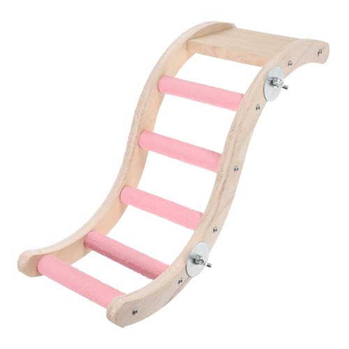 VILLFUL Holzleiter Vogel Spielzeug Für Papageienkäfige Mit Schleifklauen Für Indoor Vogelspielzeug Klettern Spielen Und Springen von VILLFUL