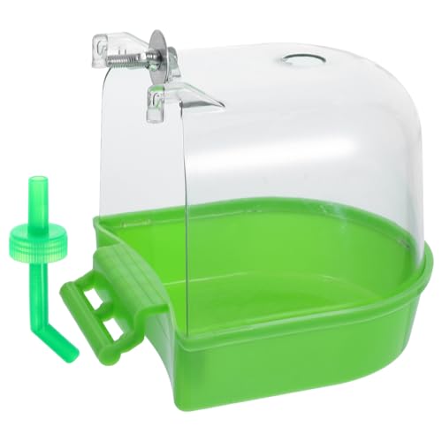 VILLFUL Vogelbadewanne für Käfige Praktische und Langlebige Vogelbadewanne aus Installieren für Wellensittiche und Papageien mit Rutschfester Oberfläche Auslaufsicher für Wasser oder von VILLFUL