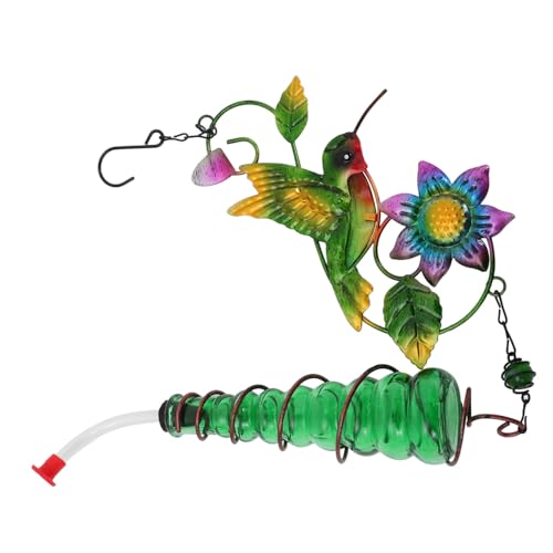 VILLFUL Vogelfutterspender Für Draußen, Zarte Vogelfutterspender, Vogelwasserfütterung, Kolibri Zubehör, Zarte Vogelwasserfutterspender, Glasdekor, Glaswasserfutterspender, Park von VILLFUL