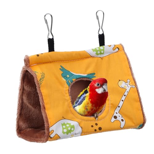 VILLFUL Vogelhängematte Winterbett aus Weichem Baumwollstoff Warmes Papageienhaus mit Verstärkter Kleines Gelbes Nest mit Rundloch für Vogelkäfig und Gemütlichen Winterschlaf VILLFUL Vogelhängematte Winterbett aus Weichem Baumwollstoff Warmes Papageienhaus mit Verstärkter Kleines Gelbes Nest mit Rundloch für Vogelkäfig und Gemütlichen Winterschlaf von VILLFUL