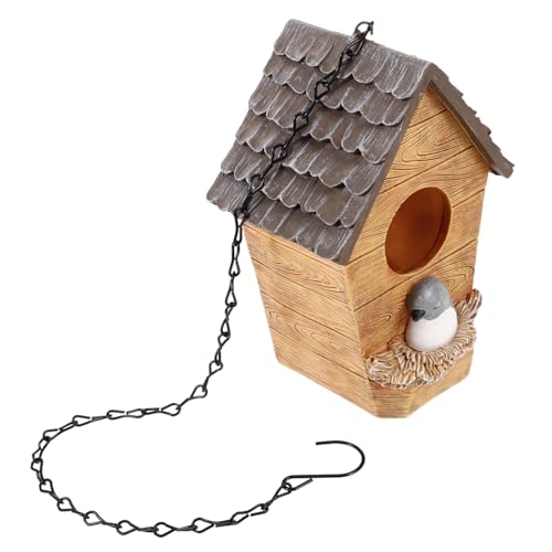 VILLFUL Vogelhäuschen aus Kunstharz dekorativer Vogelfutterspender für den Außenbereich Garten Hof Baum Nistkasten VILLFUL Vogelhäuschen aus Kunstharz dekorativer Vogelfutterspender für den Außenbereich Garten Hof Baum Nistkasten von VILLFUL