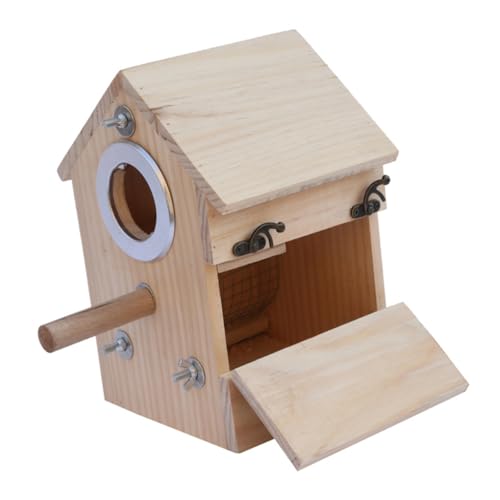 VILLFUL Vogelnest Holzhaus Vogelzuchtfall Vertikale Schwalbennest Vogelnest aus Holz Vogelkäfig-Dekor Haustier Terrarium Vogelhaus Vogel liefert Hölzern von VILLFUL