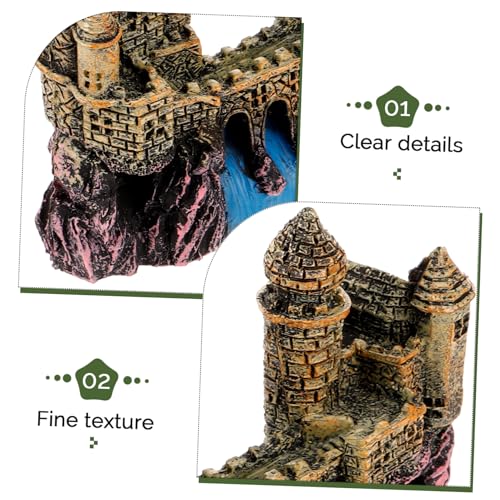 VILLFUL Wasserfeste Miniatur Schloss Aquarium Dekoration aus Harz Europäisches Schloss Ornament Verschleißfest Versteck und Landschaft für Fischbecken Design für Garnelen und Fische VILLFUL Wasserfeste Miniatur Schloss Aquarium Dekoration aus Harz Europäisches Schloss Ornament Verschleißfest Versteck und Landschaft für Fischbecken Design für Garnelen und Fische von VILLFUL