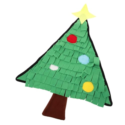 VILLFUL Weihnachtliche Schnüffelmatte für Hunde Waschbare Futterunterlage Interaktive Hundematte zur Gesunder Essgewohnheiten für Haustiere von VILLFUL