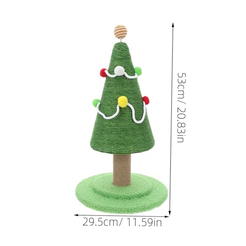 VILLFUL Weihnachtlicher Katzen Kratzbaum Hoch mit Natürlichem Sisal Vertikaler Kratzbaum für Kätzchen Platzsparendes Design Fördert Krallenpflege und Spielspaß von VILLFUL