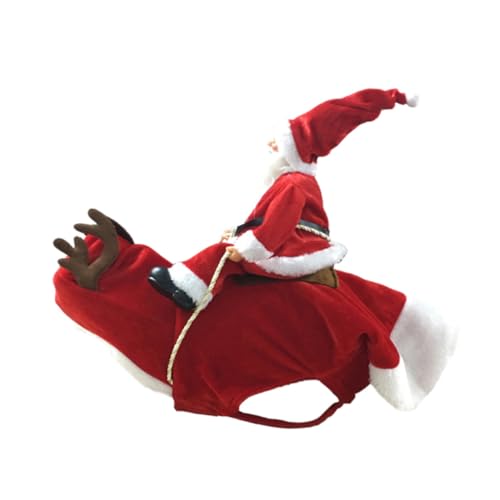 VILLFUL Weihnachtsmannkostüm für Welpen Elchform Weihnachtskleidung für Hunde Warmer Wintermantel für Hunde Performance-Kostüm Verkleidung Größe M VILLFUL Weihnachtsmannkostüm für Welpen Elchform Weihnachtskleidung für Hunde Warmer Wintermantel für Hunde Performance-Kostüm Verkleidung Größe M von VILLFUL