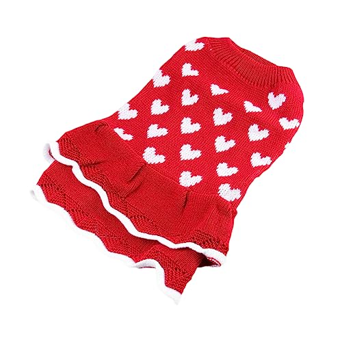 VILLFUL Welpenrock Outfits für ädchen Welpenkleidung für ädchen mit kleinen Hunden Kleid für ädchen Kleiner Hundepullover rosa Pullover Hund Tuch Haustierzubehör warm halten Shirt rot VILLFUL Welpenrock Outfits für ädchen Welpenkleidung für ädchen mit kleinen Hunden Kleid für ädchen Kleiner Hundepullover rosa Pullover Hund Tuch Haustierzubehör warm halten Shirt rot von VILLFUL