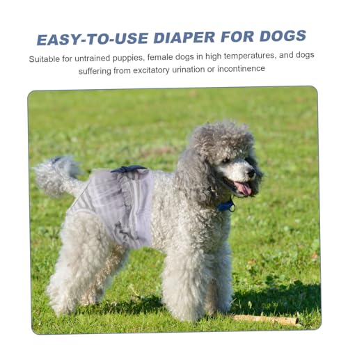 VILLFUL Wiederverwendbare Hundewindel für Hündinnen Waschbare Atmungsaktive Hygieneschutzhose mit Weichem Material Verstellbar für Kleine bis Mittlere Hunde Schützt Möbel und Böden von VILLFUL