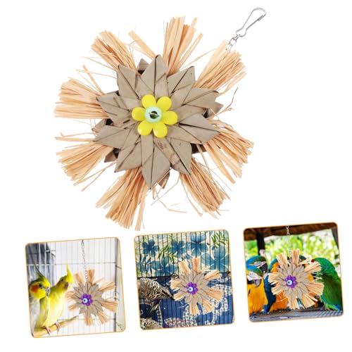 VILLFUL Windmühlen Vogelspielzeug, Haustier Vogelspielzeug, Papageien Hängeschaukelspielzeug, Vogel Intelligenzspielzeug, Natürliches Papageien Spielzeug, Papageien Futtersuchspielzeug, von VILLFUL