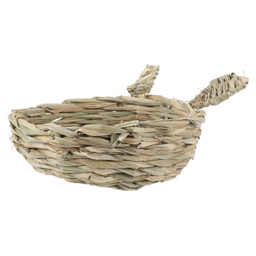 VILLFUL Woven Straw Nest für Kleintiere Atmungsaktive Hamster Schlafmatte aus Natürlichem Stroh als Kauspielzeug für Meerschweinchen Ratten und Chinchillas Sicher und Bequem von VILLFUL