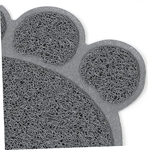 VILLFUL rutschfeste Katzenstreu Matte mit Pfotenform PVC wasserdichte Napfunterlage für Katzen und Hundetoiletten Einfach zu Reinigen Graue Futtermatte für Haustiere VILLFUL rutschfeste Katzenstreu Matte mit Pfotenform PVC wasserdichte Napfunterlage für Katzen und Hundetoiletten Einfach zu Reinigen Graue Futtermatte für Haustiere von VILLFUL
