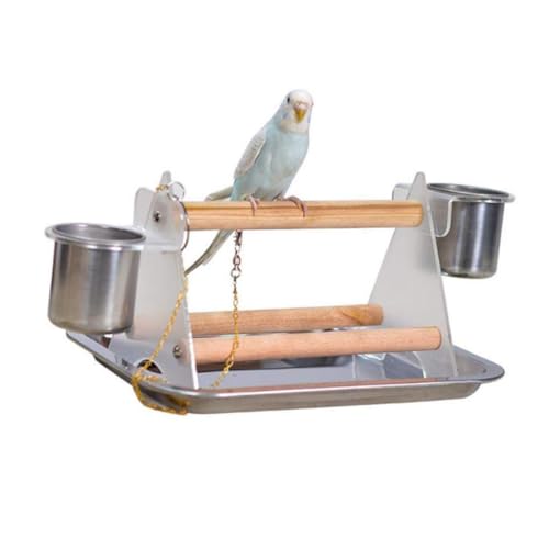 VILLFUL Papageienzubehör Vogelbarsch Papageienschale Vogelämisch Zubehör Für Bambus Acryl von VILLFUL