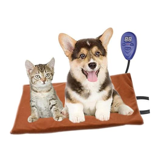 VILLFUL wasserdichte Haustier Heizmatte mit Konstanter Temperaturregelung Energiesparendes Heizkissen für Hunde und Katzen rutschfest Waschbarer Bezug Sicherer Indoor wärmebereich Braun VILLFUL wasserdichte Haustier Heizmatte mit Konstanter Temperaturregelung Energiesparendes Heizkissen für Hunde und Katzen rutschfest Waschbarer Bezug Sicherer Indoor wärmebereich Braun von VILLFUL