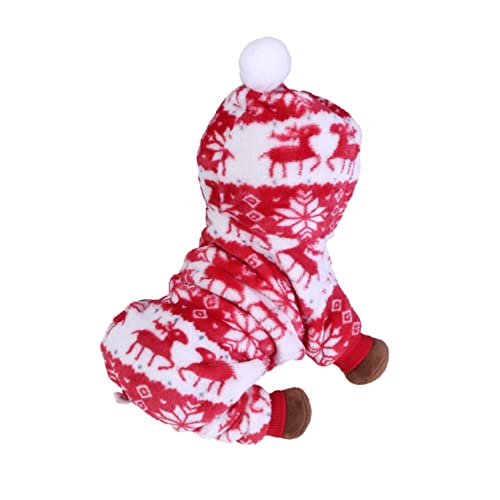 VILLFUL Hunde-Outfits Weihnachtskostüm Für Haustiere Hundeweihnachtskostümkleidung Hunde Hundepullover Hund Weihnachtstuch Hundekleidung Herbst Und Winter Overall von VILLFUL