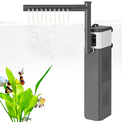VILLNO 15W 800LPH Leistungsstarker Aquarienfilter für 50-150L Aquarien, Leise 3-in-1 Aquarium Filter mit Biochemischer, Einstellbarer Aquarium Innenfilter für Schildkröten-/Garnelen-/Zuchtbecken VILLNO 15W 800LPH Leistungsstarker Aquarienfilter für 50-150L Aquarien, Leise 3-in-1 Aquarium Filter mit Biochemischer, Einstellbarer Aquarium Innenfilter für Schildkröten-/Garnelen-/Zuchtbecken von VILLNO