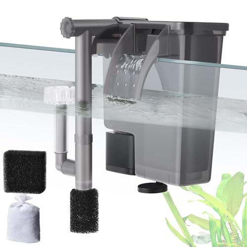 VILLNO 5W/7W Aquariumfilter zum Aufhängen mit Filtermedium, externer Aquariumfilter (5W) von VILLNO