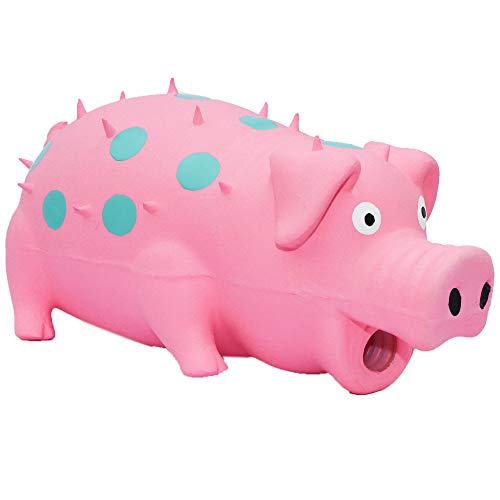 Rexiaoo Latex Dog Chew Toy Grunting Pig Sound Play,Pig Pet Toy (Pink) von VIMIGOO