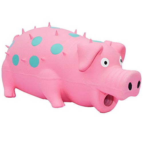 Rexiaoo Latex Dog Chew Toy Grunting Pig Sound Play,Pig Pet Toy (Pink) von VIMIGOO