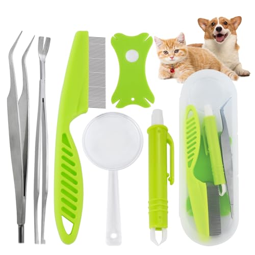 VINEST 5 Stück Zeckenzange für Hunde, Profi Zeckenzange Mensch Katze, Zeckenentferner Set für Alle Tick Größen, mit Aufbewahrungsbox Zeckenkarte Zeckenpinzette Zeckenkamm für Hunde Mensch Katze VINEST 5 Stück Zeckenzange für Hunde, Profi Zeckenzange Mensch Katze, Zeckenentferner Set für Alle Tick Größen, mit Aufbewahrungsbox Zeckenkarte Zeckenpinzette Zeckenkamm für Hunde Mensch Katze von VINEST