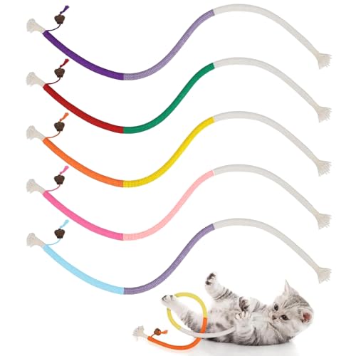 VINEST Katzenminze-Spielzeug für Katzen, 70 cm, Kätzchen-Spielzeug, Beißseil für Stressabbau, Kauspielzeug mit Gallenfrucht, Kätzchen-Zahnspielzeug für Katzenzähne, 5 Stück VINEST Katzenminze-Spielzeug für Katzen, 70 cm, Kätzchen-Spielzeug, Beißseil für Stressabbau, Kauspielzeug mit Gallenfrucht, Kätzchen-Zahnspielzeug für Katzenzähne, 5 Stück von VINEST