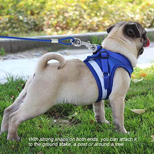Haustier-Sicherheitskabelseil, verschleißfestes Hundedrahtseil, Langer Stahl 5 mm * 5 m für Picknickgarten im Freien Verwenden Sie Camping im Freien(Blue) von VINGVO