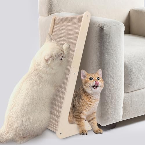 Kratzrampe für Indoor-Katzen, 71,1 cm, L-Form, vertikales Kratzen, breit, Sisalschutz, Katzenmöbel, Kratzunterlage mit Holz, für Kätzchen, Haustiere Kratzrampe für Indoor-Katzen, 71,1 cm, L-Form, vertikales Kratzen, breit, Sisalschutz, Katzenmöbel, Kratzunterlage mit Holz, für Kätzchen, Haustiere von VINGVO