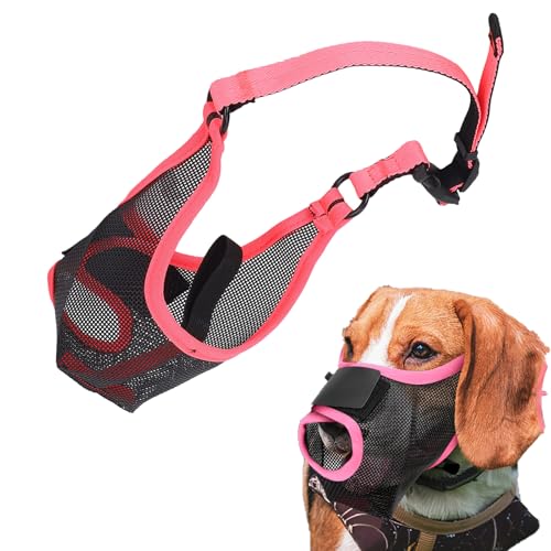 Mesh Hund Maulkorb zum Bellen, weicher Hundemaulkorb Mundbedeckung Maske zum Beißen, Kauen und Schnitzen, atmungsaktiver Mundschutz für kleine, mittelgroße und große Hunde für aggressives von VINGVO