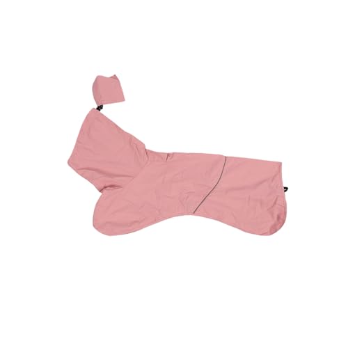 Regenjacke Hund, Verstellbare Hunderegenmantel Wasserdicht Mit Reflektoren, Leinenloch, Elastische Riemen, Hunde Regenjacke Für Klein Mittelgroße Große Hunde Mit Aufbewahrungstasche (Rosa, 3XL) von VINGVO