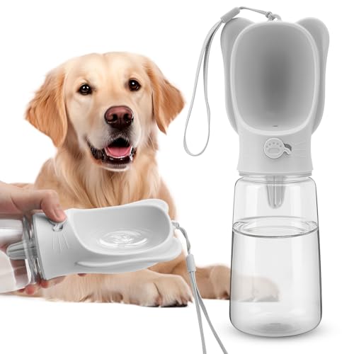 Tragbare Hunde-Wasserflasche mit Lebensmittelaufbewahrungsbehälter, auslaufsicher, Reise-Trinkwasserspender, Futterspender für Outdoor-Hundesachen, Zubehör für Katzen, Welpen, zum Spazierengehen von VINGVO