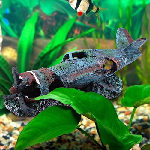 VINGVO Aquarium Landschaft Dekoration, Harz künstliche beschädigte Aquarium Ornament, für Aquarienfische for von VINGVO