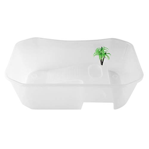 VINGVO Fisch mit Sonnenplattform, PP sicher und Nicht mit Sonnenplattform Kunststofffisch, für Courtyard Outdoor Aquarium Home(White) von VINGVO