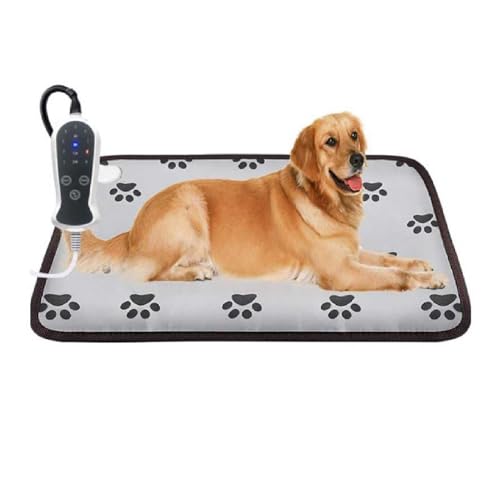 VINGVO Großes Hunde-Heizkissen mit intelligentem Thermostat – 9 einstellbare Modi, wasserdichte Haustier-Heizmatte für Hunde und Katzen, kaufeste Schnur (53 x 86 cm) von VINGVO