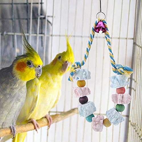 VINGVO Papagei-Spielzeug, Mineral-Vogel-Spielzeug, mehrfarbiger Freizeit-Dekompressions-Papagei für Vogelhaus-Alltagsmöbel von VINGVO